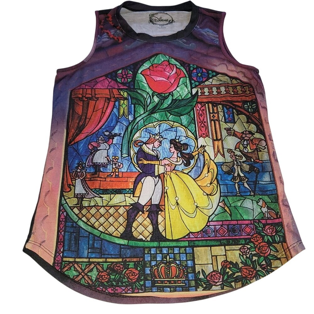 Disney‎ Beauty and The Beast Women Tank S Enchanting Romantic Fairytale Y2K